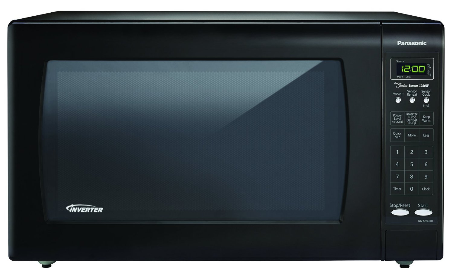 Panasonic NNSN933B Black 1250W 2.2 Cu. Ft. Countertop Microwave Oven