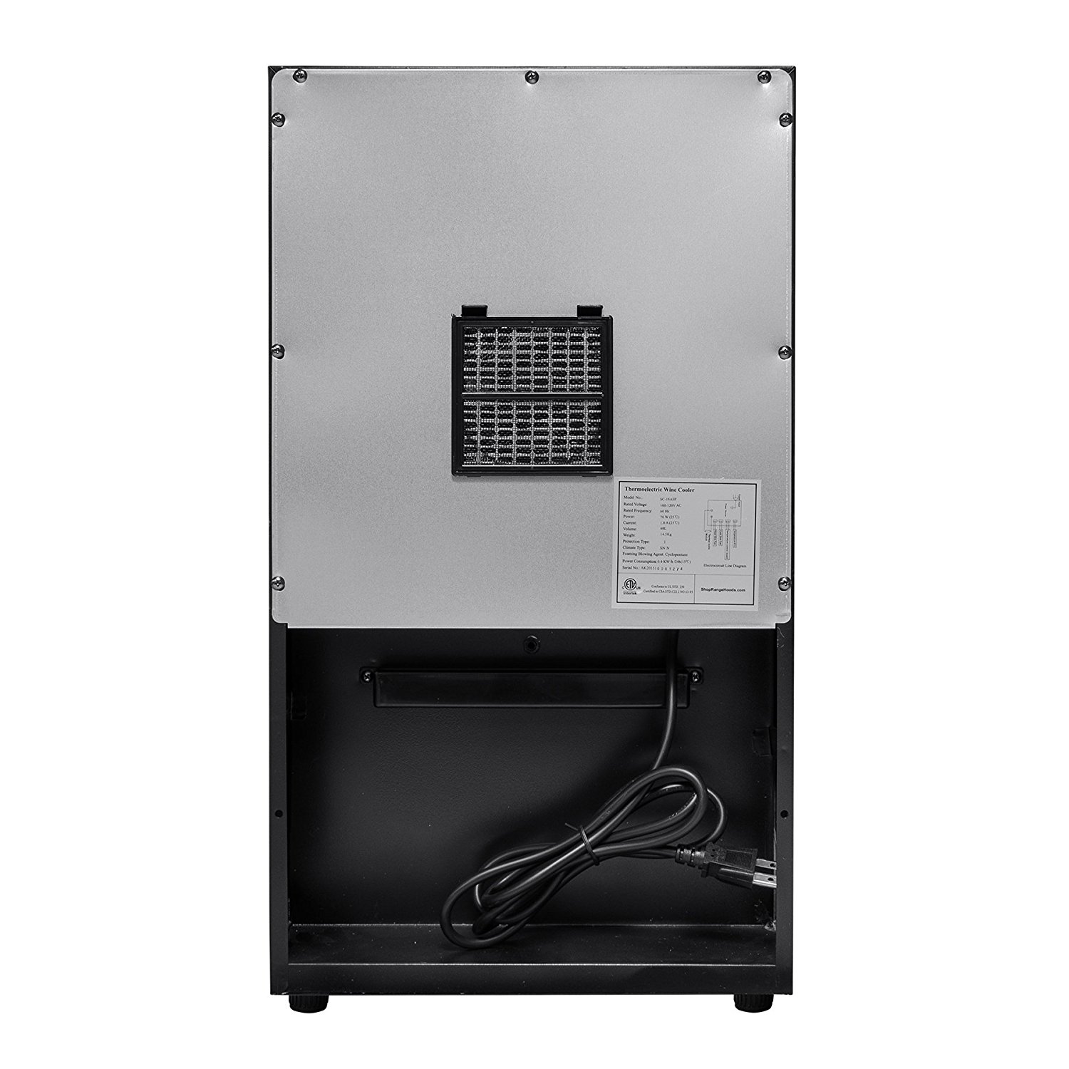 AKDY® 18 Bottles Freestanding Single Zone Thermoelectric Wood Shelf Wine Cooler Chiller