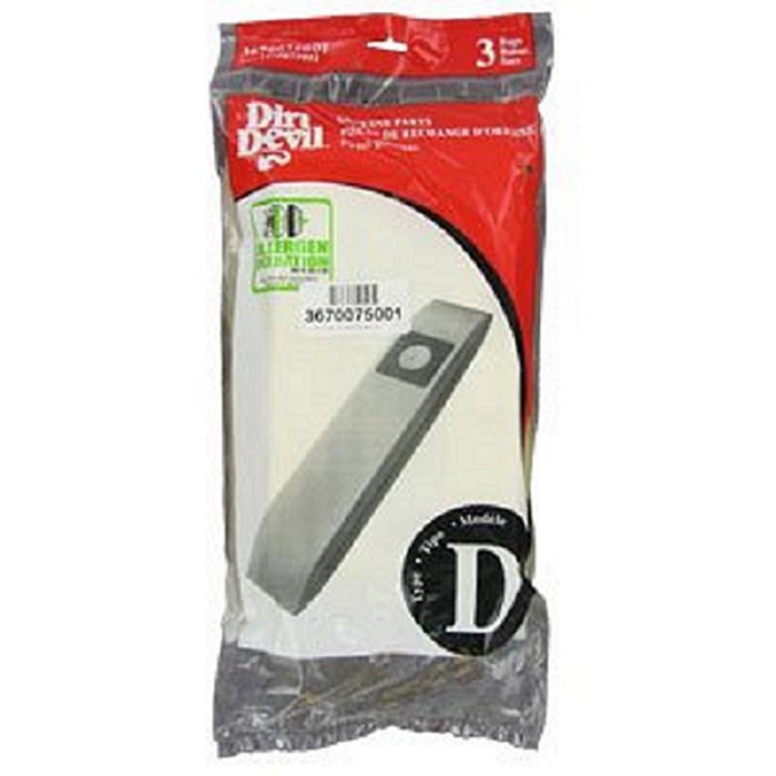 Dirt Devil Type D Microfresh Vacuum Bags (3Pack), 3670075001 free