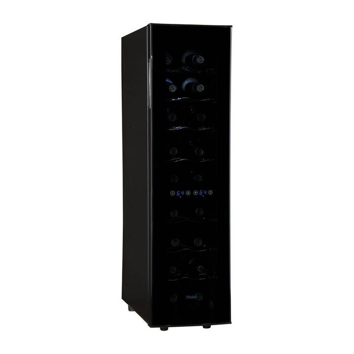 Haier 12Bottle Dual Zone Curved Door with Smoked Glass Wine Cellar N3