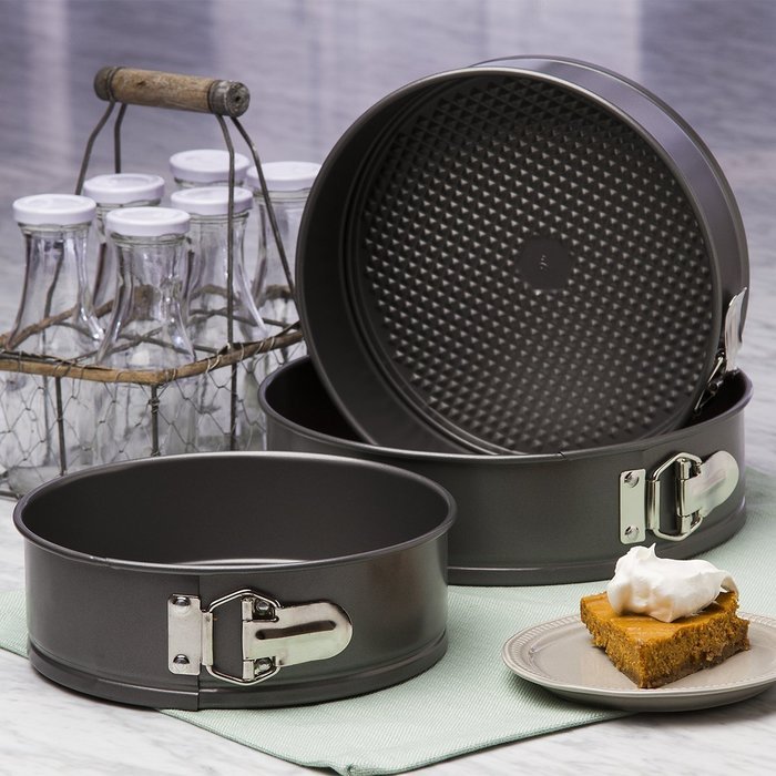 Ecolution Bakeins 3 Piece Springform Pan Set PFOA, BPA, and PTFE Free