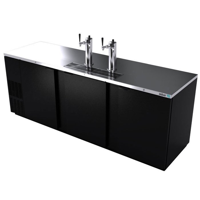 Direct Draw Beer Cooler, 95‐1/2", three‐section, (3) solid doors, (2