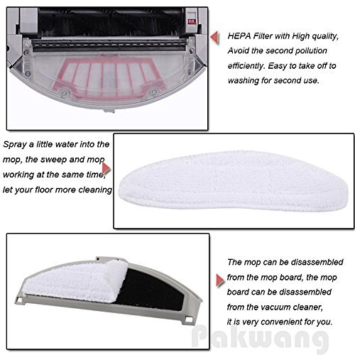 Original Robot Vacuum Cleaner A320 Replacement parts, Mop, Filter, Side