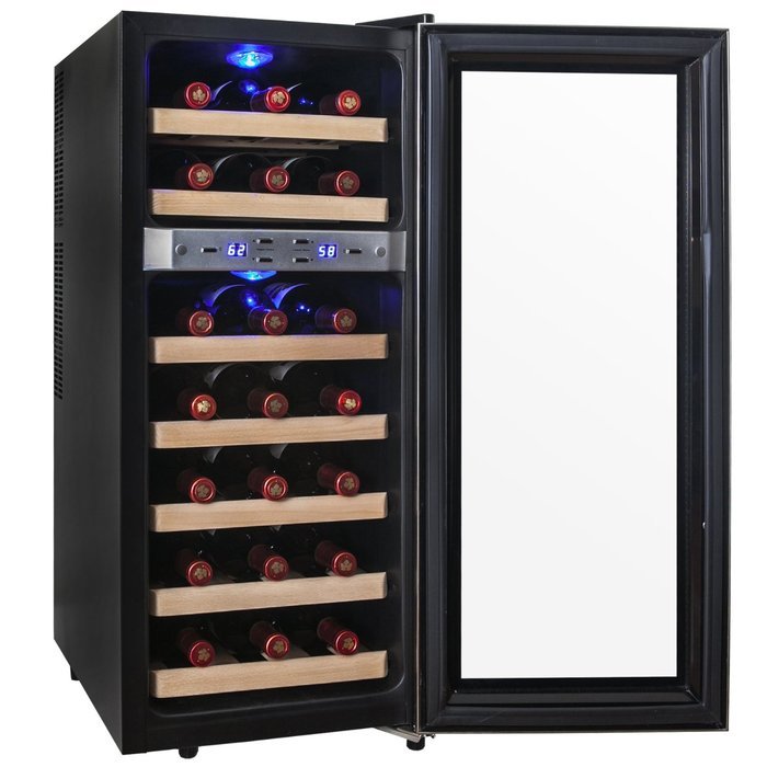 AKDY 21 Bottle Dual Zone Thermoelectric Freestanding Wine Cooler Cellar