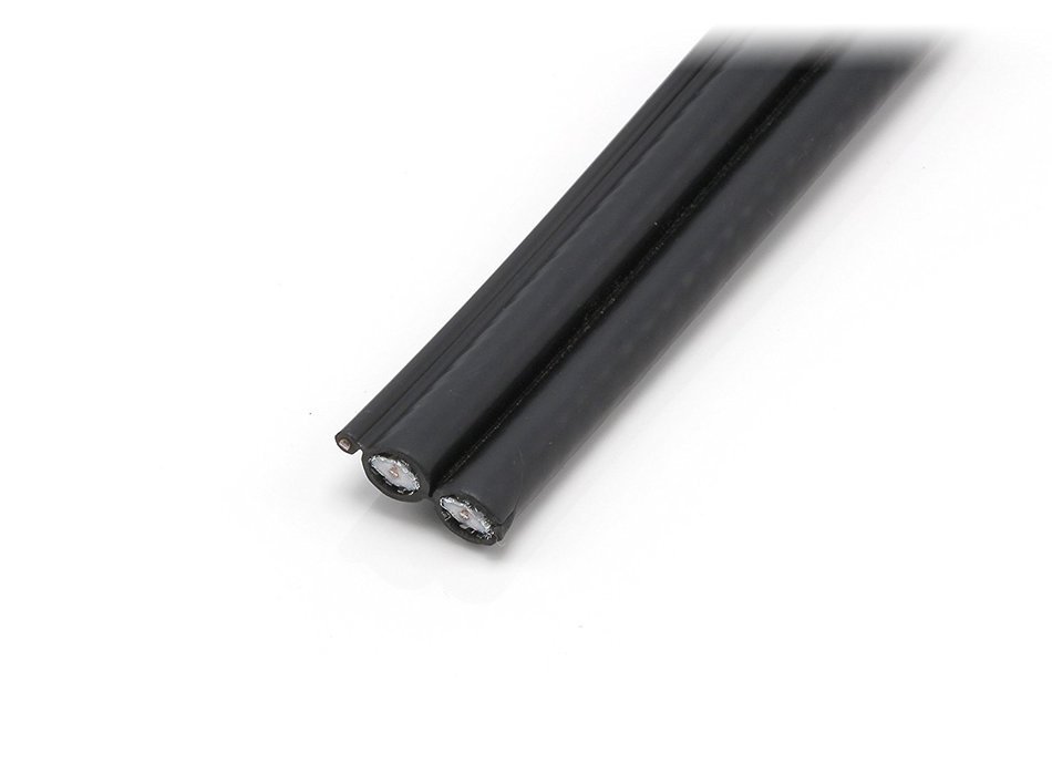 75ft Dual RG6 Coax 18AWG Coaxial Cable With Attached Ground Wire, High