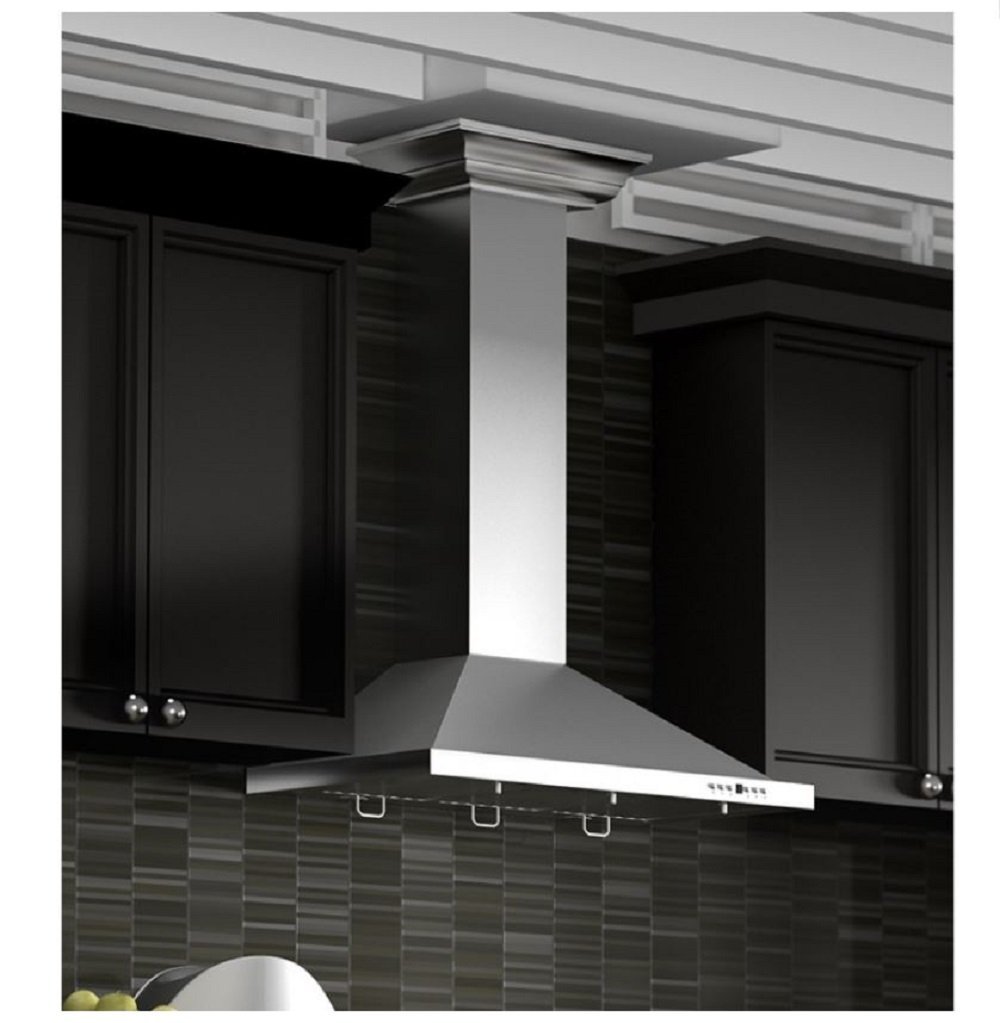 Z Line KBCRN36 Z Line 760 CFM Wall Mount Range Hood with Crown Molding