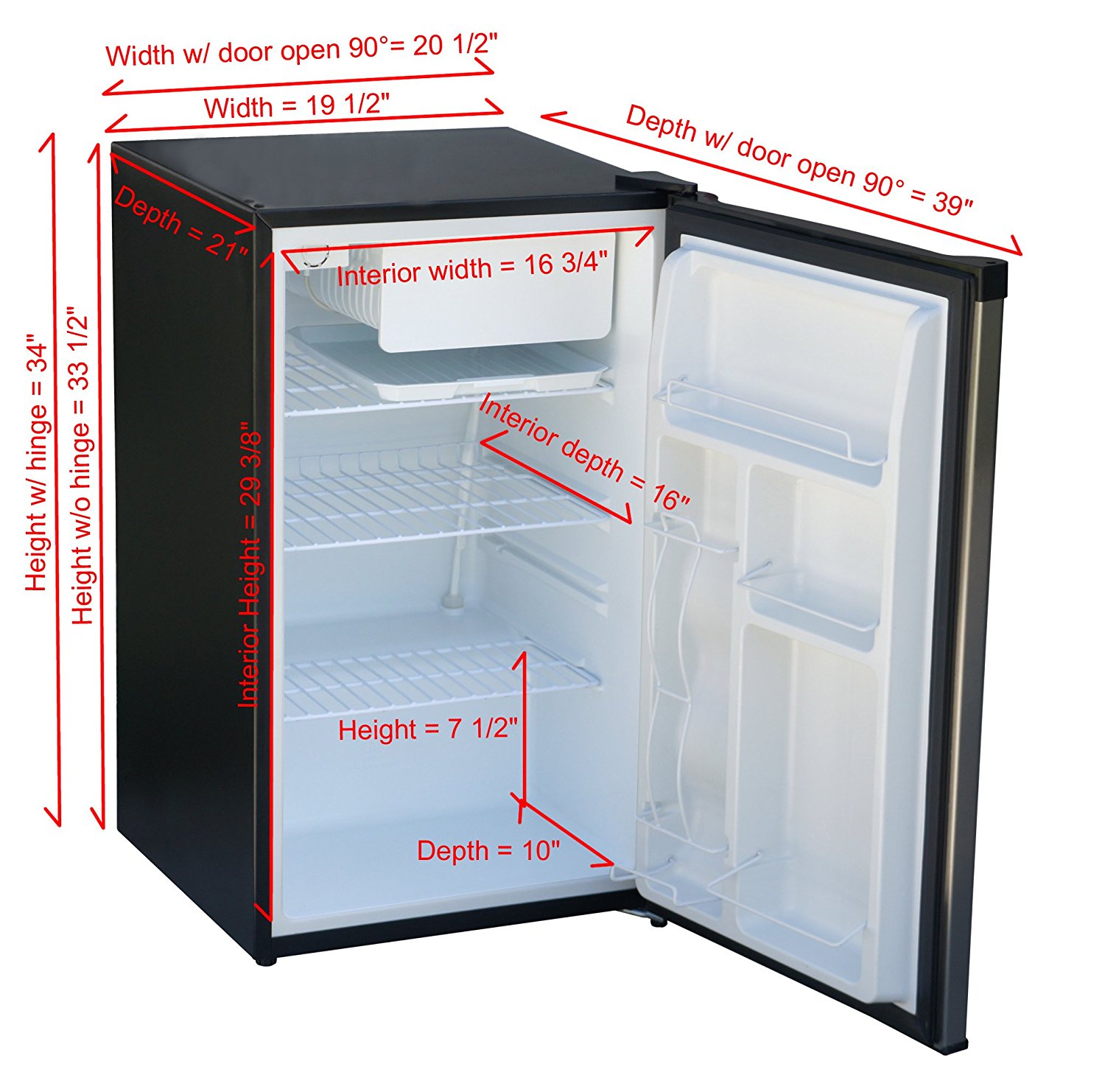 SPT 4.4 Cubic Feet Compact Refrigerator in Stainless Steel, Energy Star