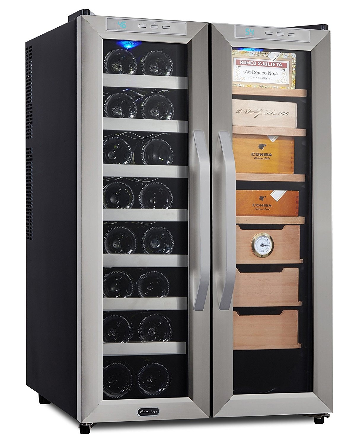 Whynter CWC351DD Freestanding Wine Cooler and Cigar Humidor Center, 3.