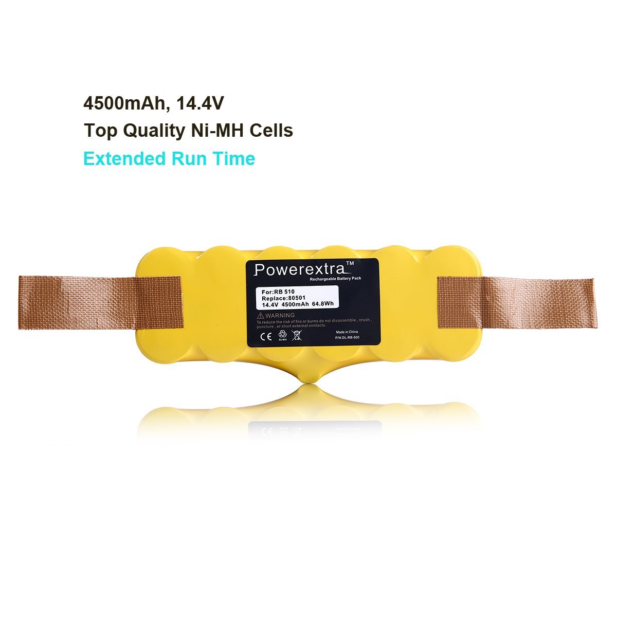 Powerextra Roomba Newer Model High Capacity 4500mAh NiNH Last Longer