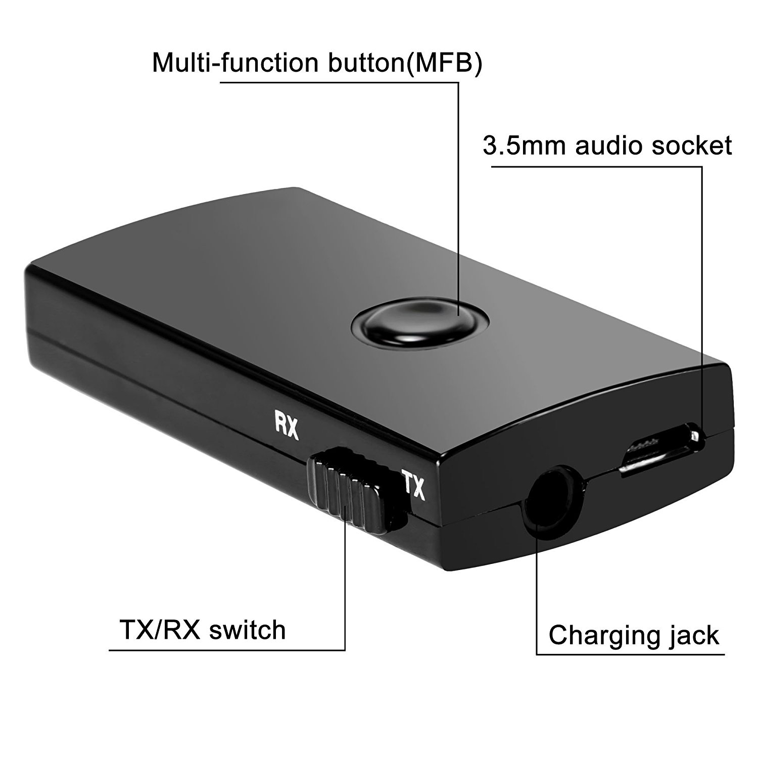 Eshion Wireless Bluetooth Music Streaming Transmitter Receiver Stereo Output N2 free image download
