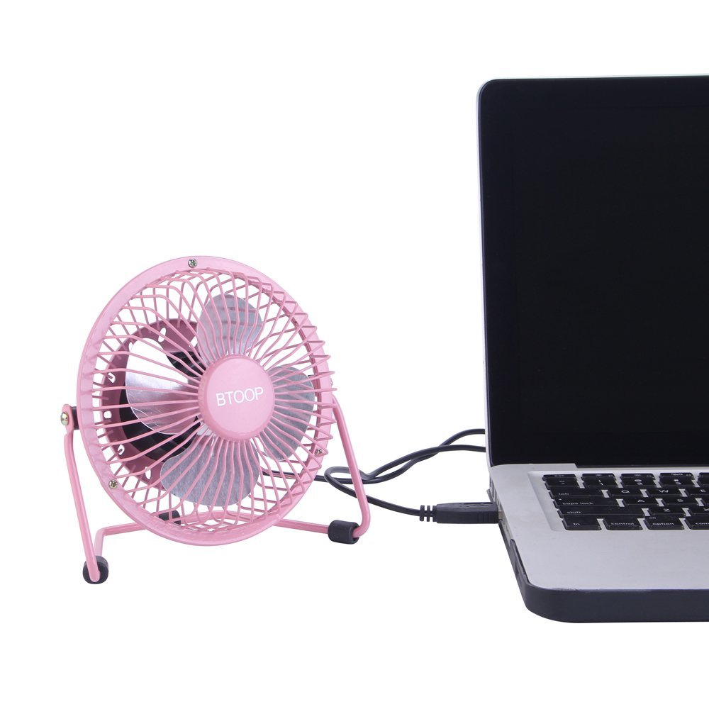 BTOOP 4 Inch Mini USB Desk Fan Small Black free image download