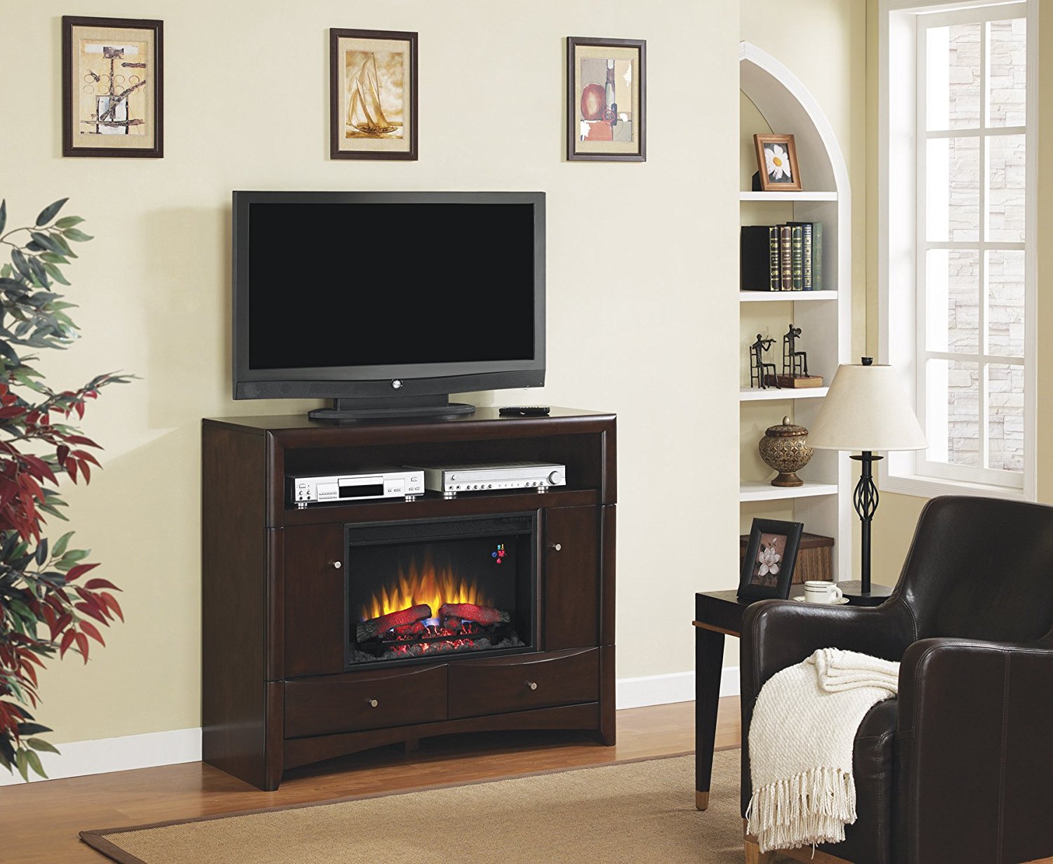 ClassicFlame 26DE9401W509 Delray Wall or Corner TV Stand for TVs up to