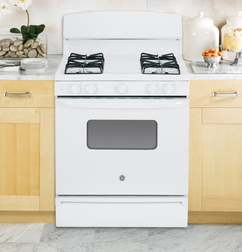 GE GIDDS632172 30" 4.8 cu. ft. FreeStanding Gas Range, White N4 free