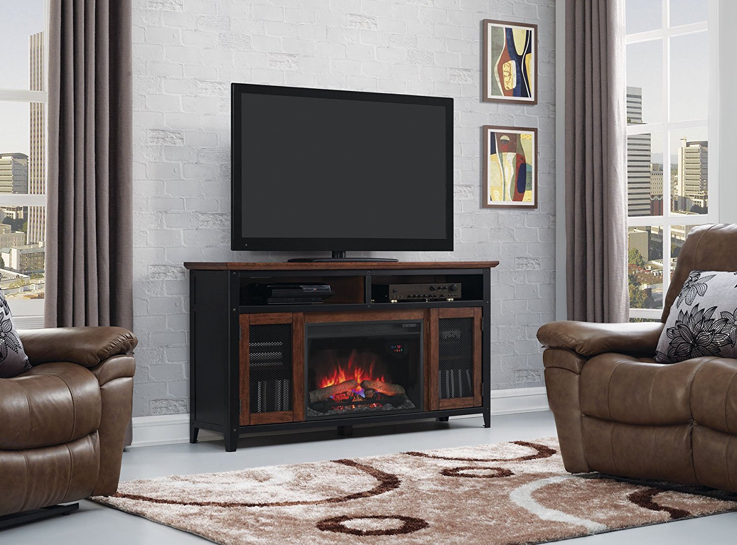 ClassicFlame 26MM4964C296 Landis TV Stand for TVs up to 65", Old World