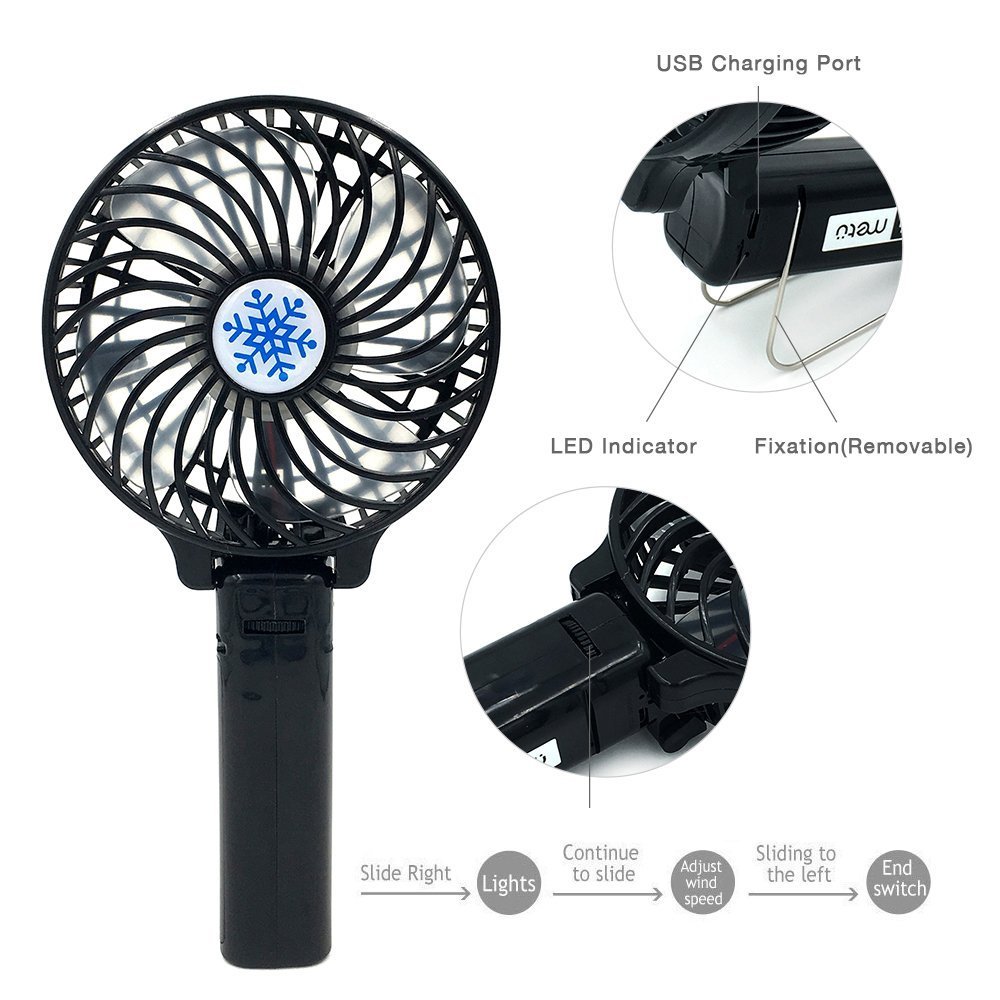 Rechargeable Fans Portable & Foldable Handheld Mini Fan Battery