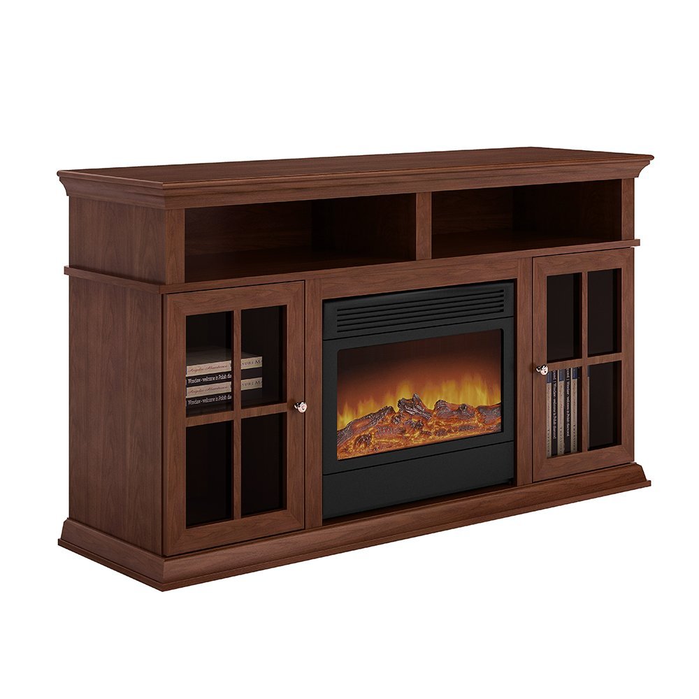Argo Furniture Alessandra Electric Fireplace, Walnut free image download