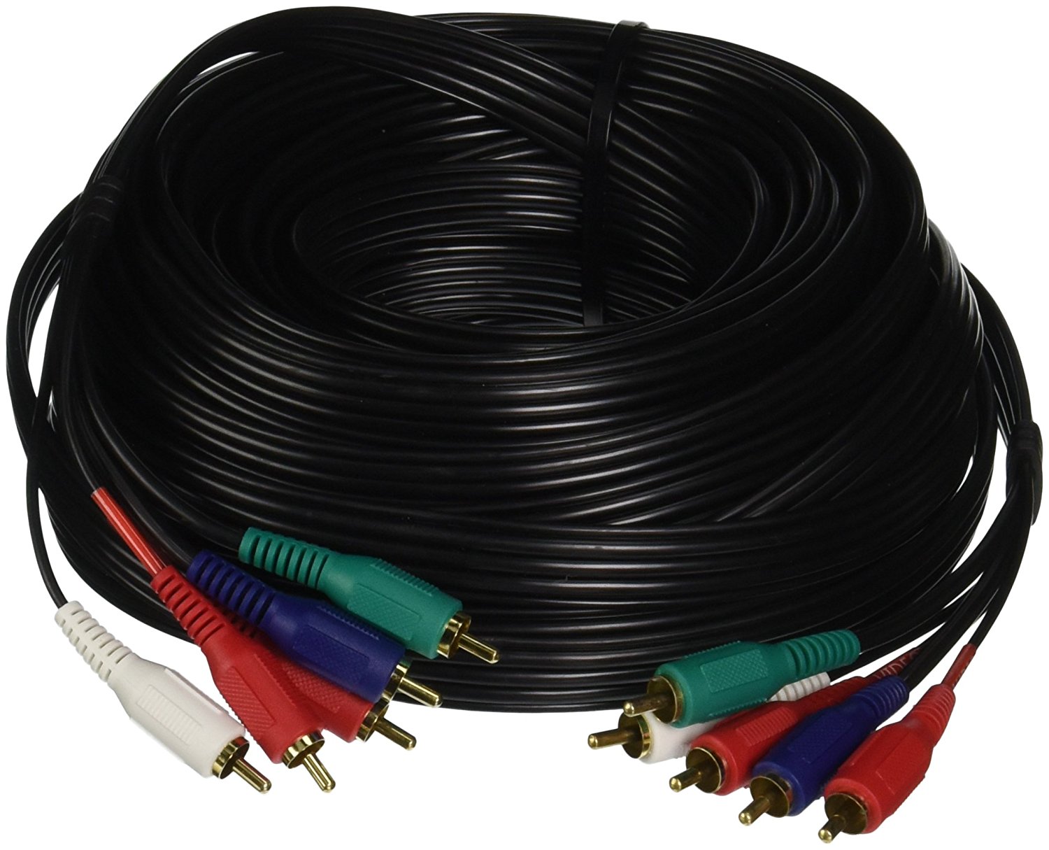 Cmple Component Video Audio Cable 5RCA Gold HDTV RGB YPbPr 12 FT N2