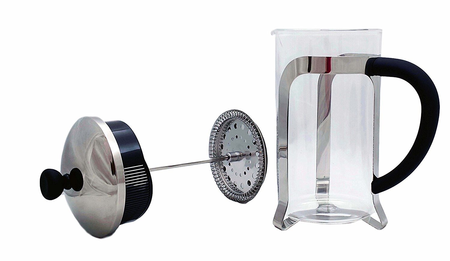 Brandani Italian Style Borosilicate Glass French Coffee Press and Tea