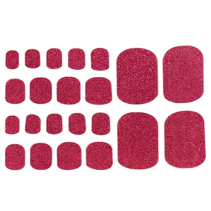 EVTECH(TM) 4 Style Colorful Toe Nail Sticker Full Nail Wrap Nail Decals