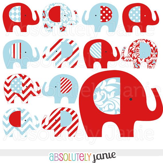 Blue Baby Elephant Clip Art free image download
