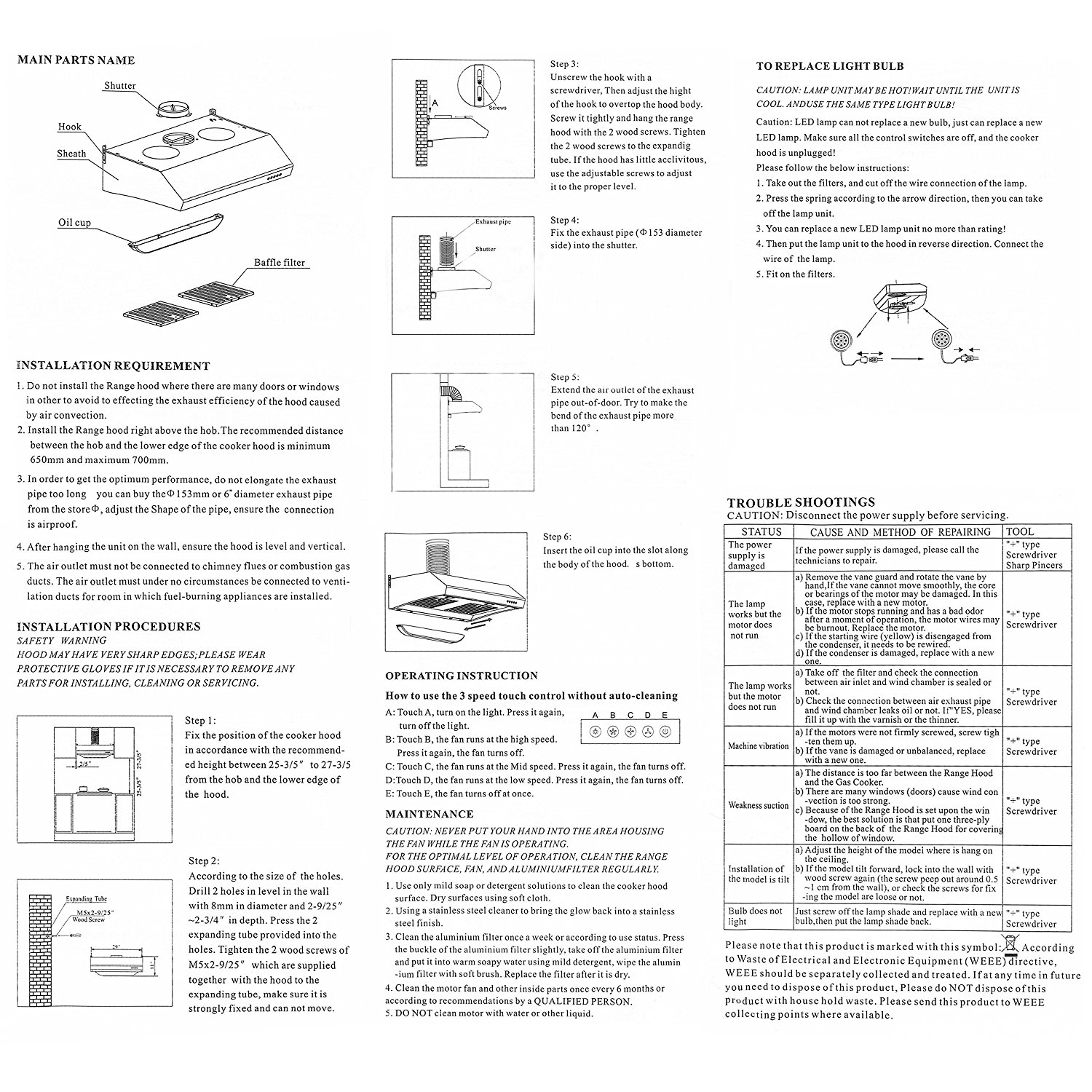 BV Stainless Steel 30" Under High Airflow (870 CFM) Ducted