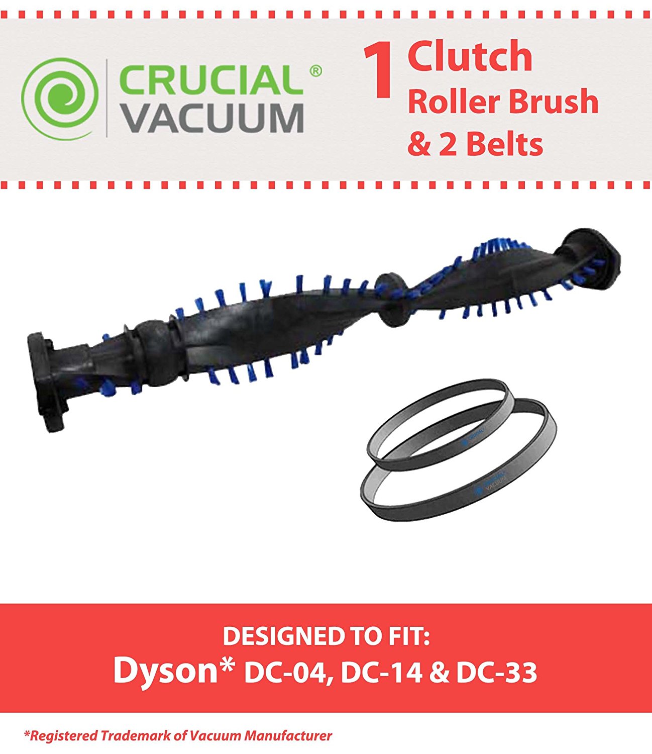 Dyson DC07 Roller Brush & Drive Belt Set Designed To Fit Dyson DC04