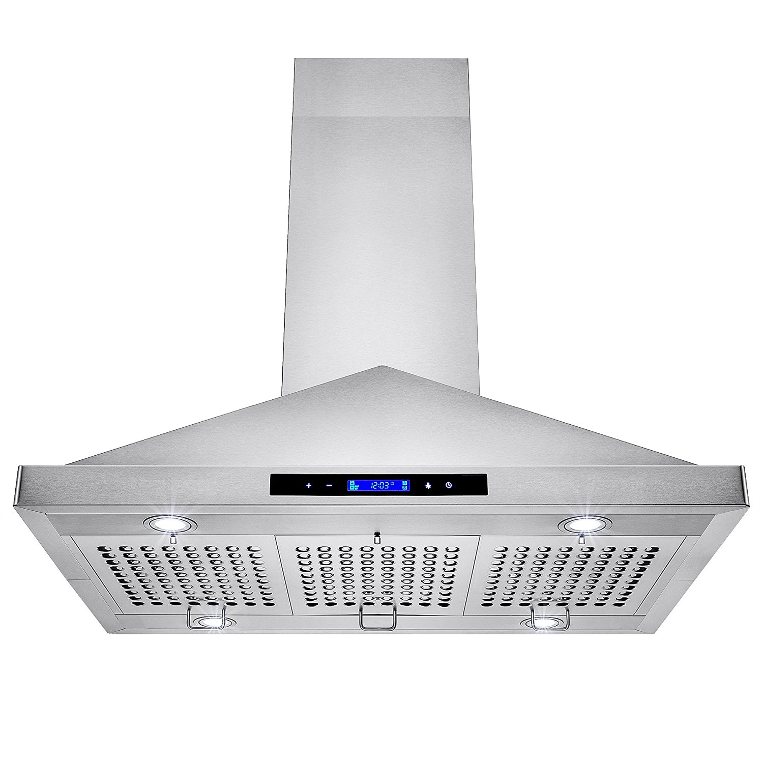 Golden Vantage 36" Island Mount LED Display Touch Control Stainless