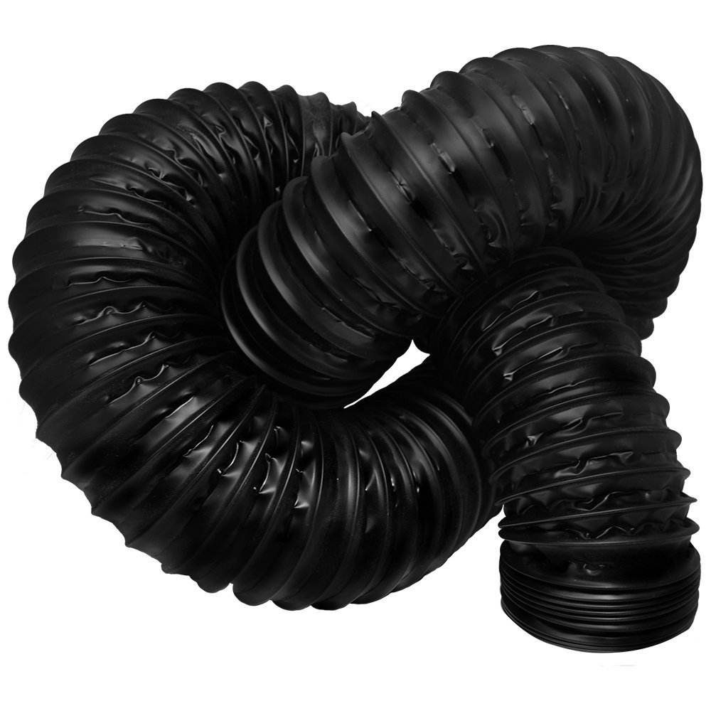 Dust Collection 4" x 8' Super Flex Black Hose By Peachtree Woodworking