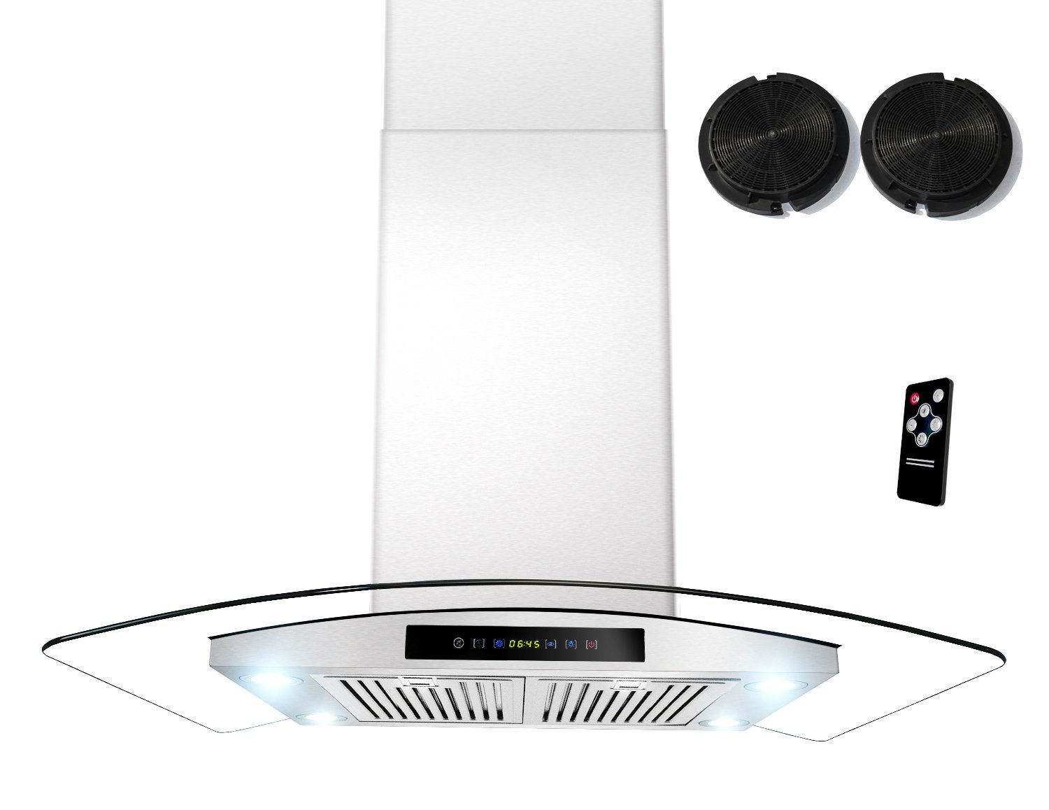 Golden Vantage Stainless Steel 36" Euro Style Ventless/Ductless Island