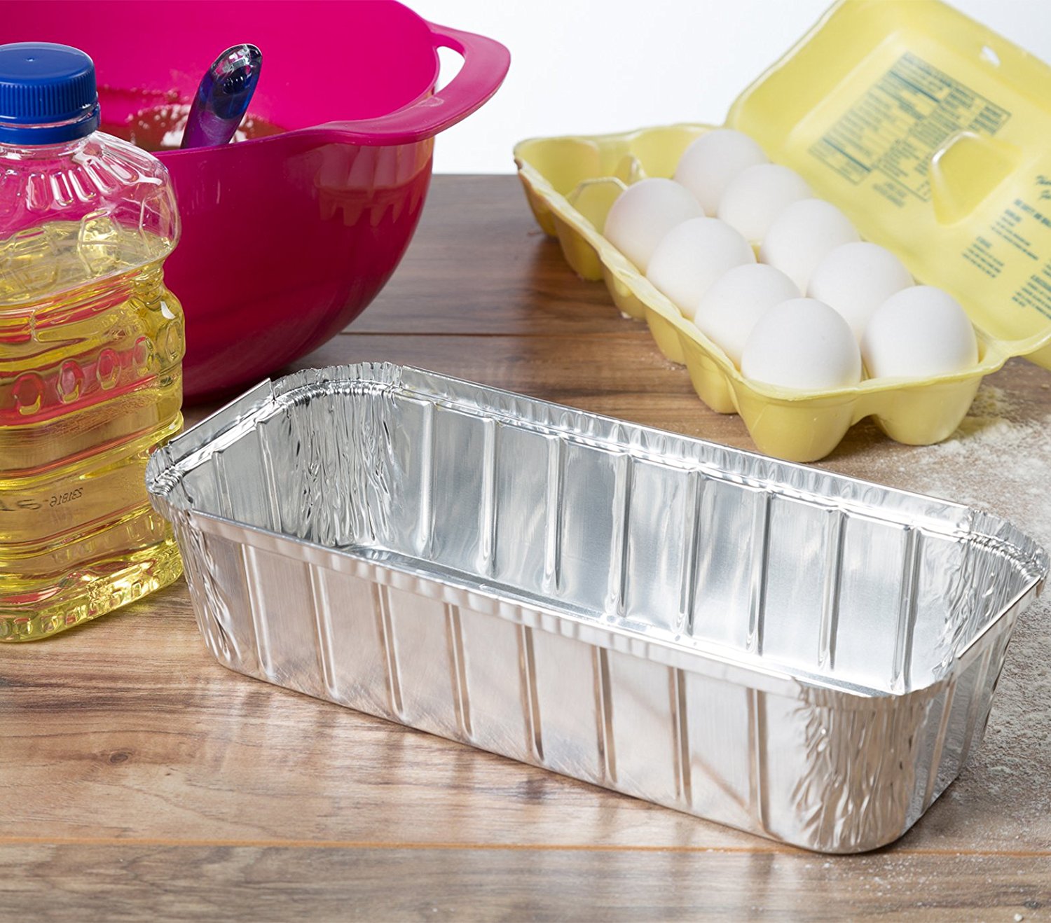 Paksh Disposable Aluminum Loaf Pans (Pack of 50) Bread Tin Suitable