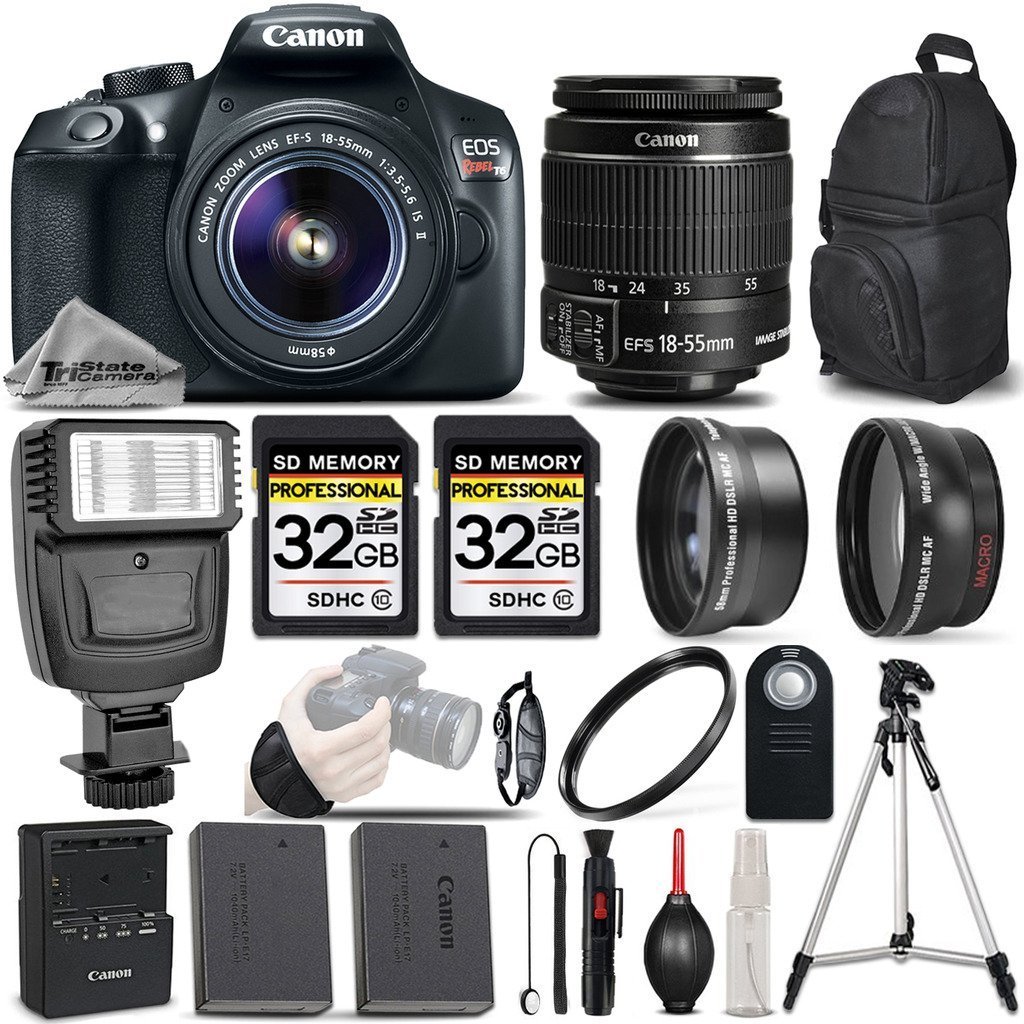 Canon EOS REBEL T6 DSLR Camera + Canon EFS 1855mm IS II Lens