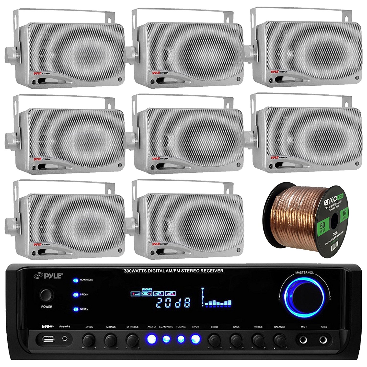 Pyle PT390BTU Bluetooth Digital Home Theater 300Watt Stereo Receiver