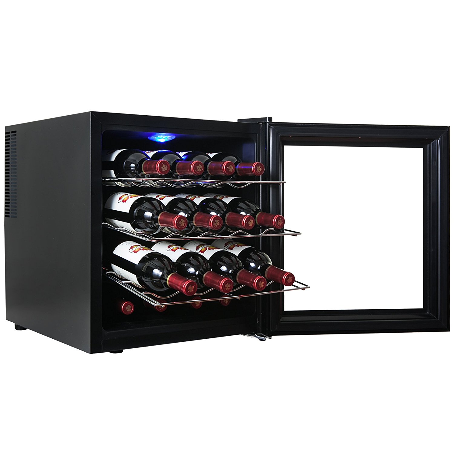 AKDY 16 Bottle Single Zone Thermoelectric Freestanding Wine Cooler