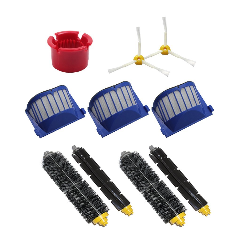 Hongfa Irobot Roomba Brush and Filter Kit 3arms Sidebrush Flexible