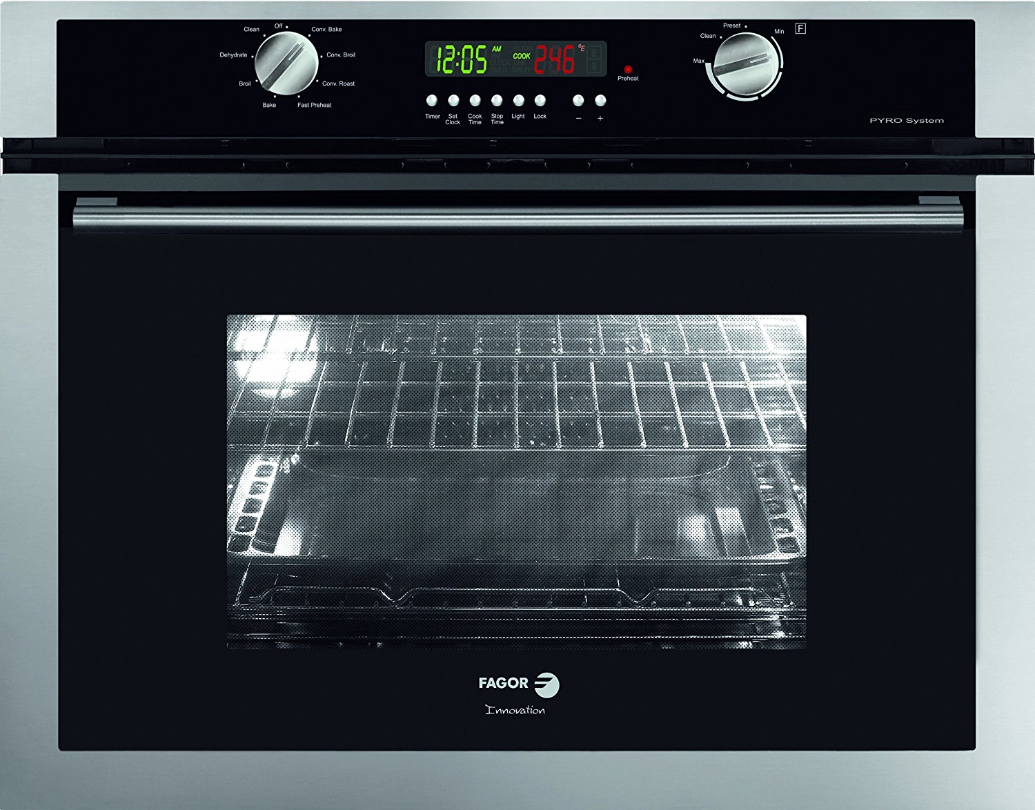 Fagor 5HA780X 30Inch European Convection Wall Oven, Stainless Steel
