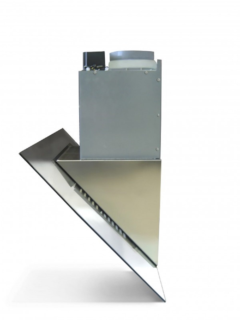 Ancona Slanted Glass and Stainless Steel 600 CFM Wall Mount Range Hood