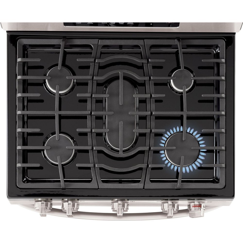 LG LRG3093ST 30" Freestanding Gas Range, 5 Sealed Burner Oven in