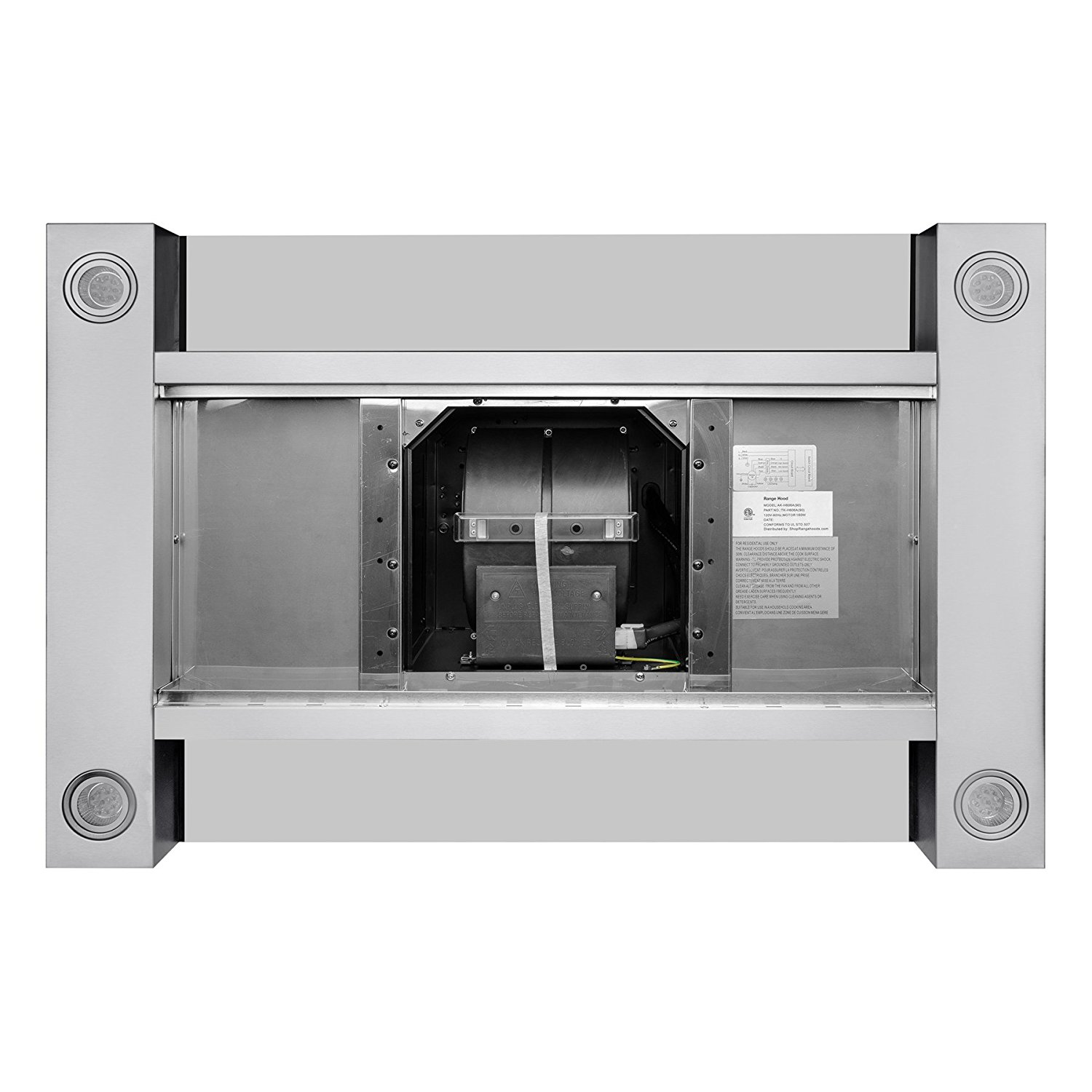 Golden Vantage 36" Inch Convertible Stainless Steel Island Mount Range