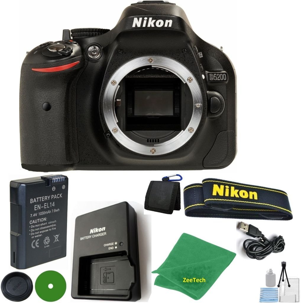 Nikon D5200 24.1 MP CMOS Digital SLR Camera Body (NO LENS), ZeeTech 6pc