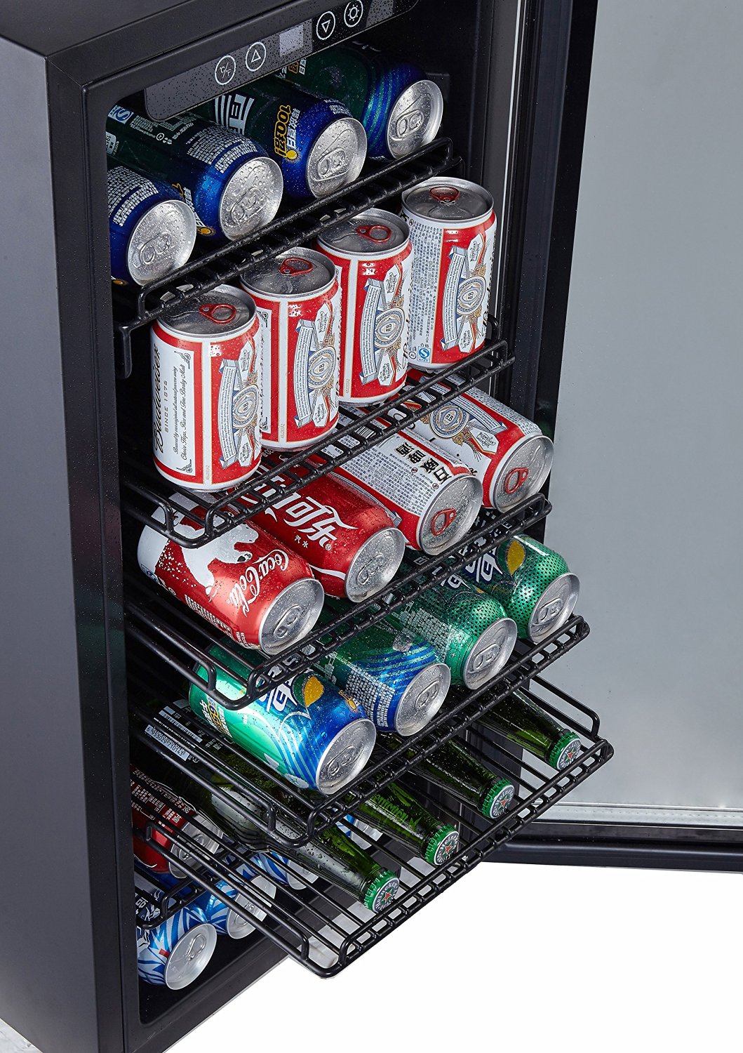 Phiestina PHCBR100 106 Can Beverage Cooler Stainless Steel Door with