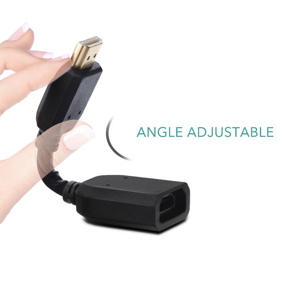 DIZA100 Any Angle Adjustable Rotation HDMI Male to Female Swivel