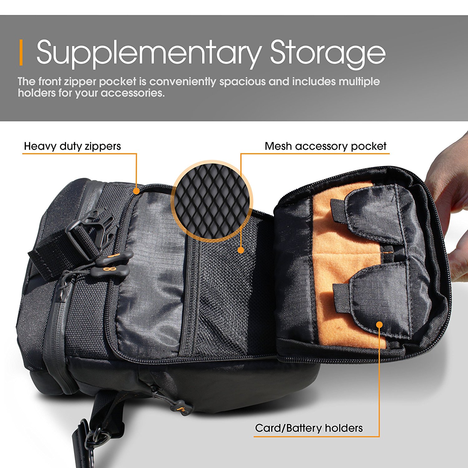 Large Camera Bag, rooCASE DSLR Camera Shoulder Case Bag N22 free image