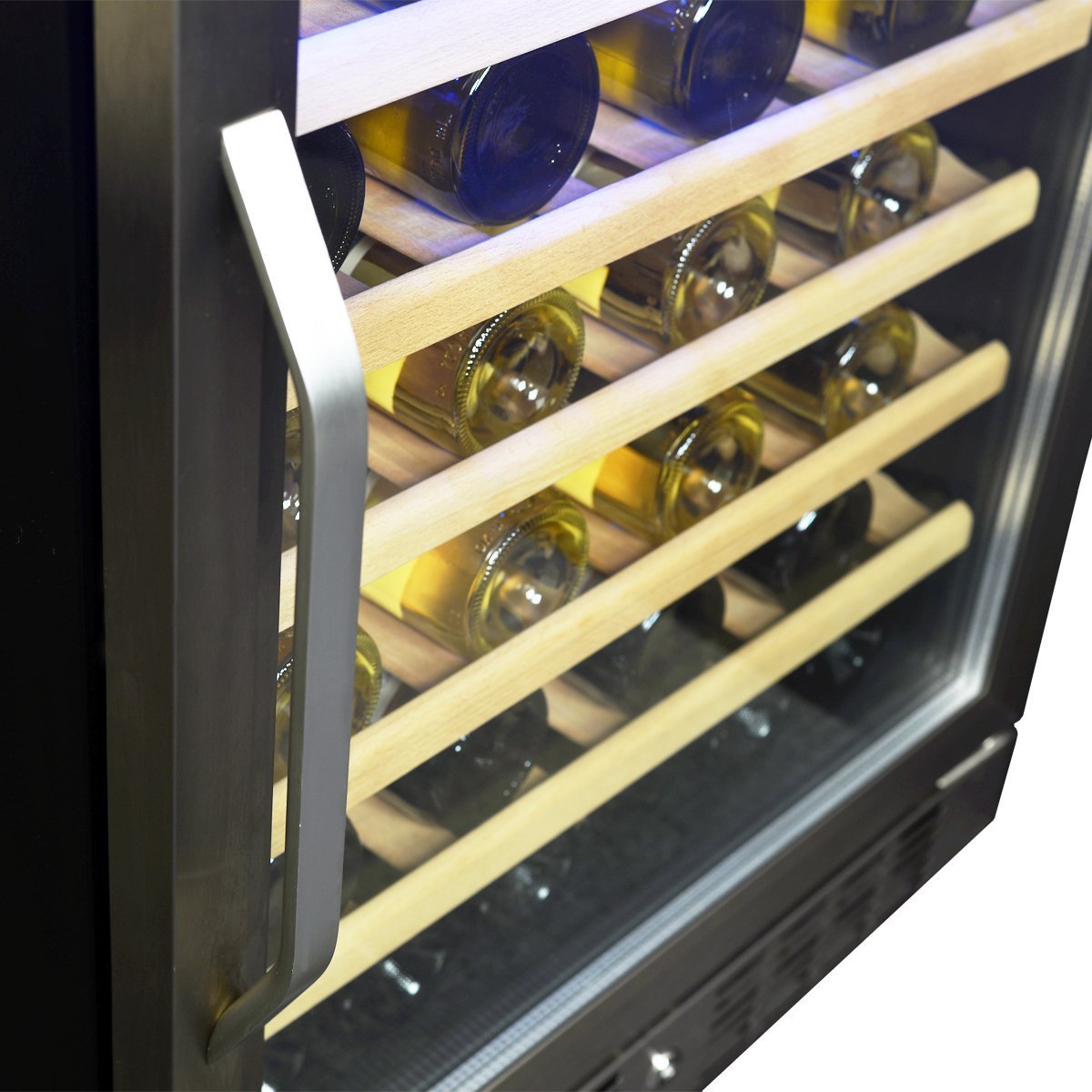 NewAir AWR520SB 52 Bottle Built in Compressor Wine Cooler, Stainless