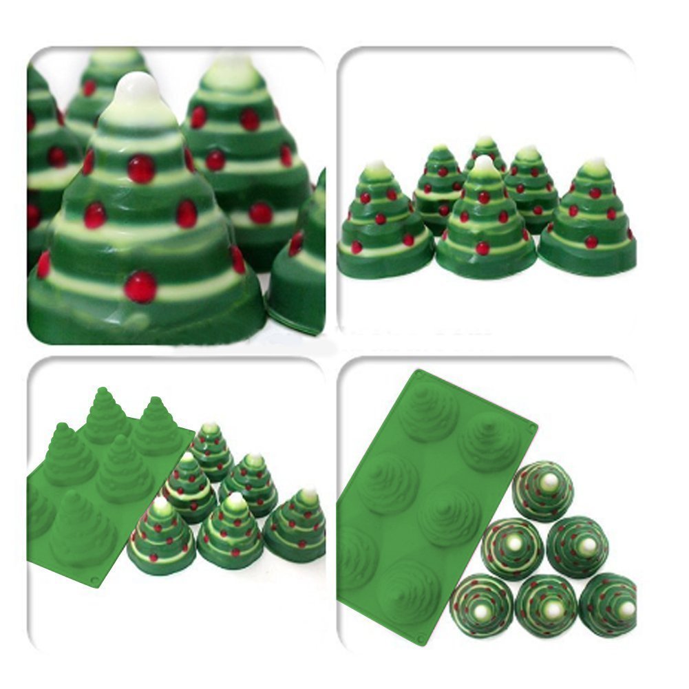 Mehome 3D Xmas Tree Silicone Mold Cake Mould Christmas Cookie Chocolate