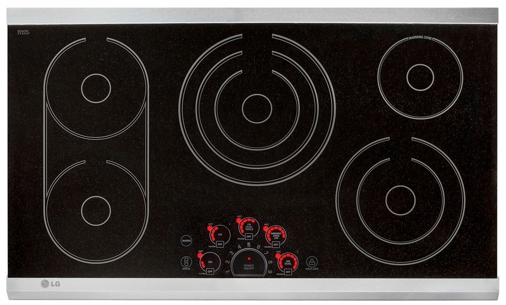 LG 36" Stainless Steel Electric Smoothtop Cooktop LCE3681ST N2 free