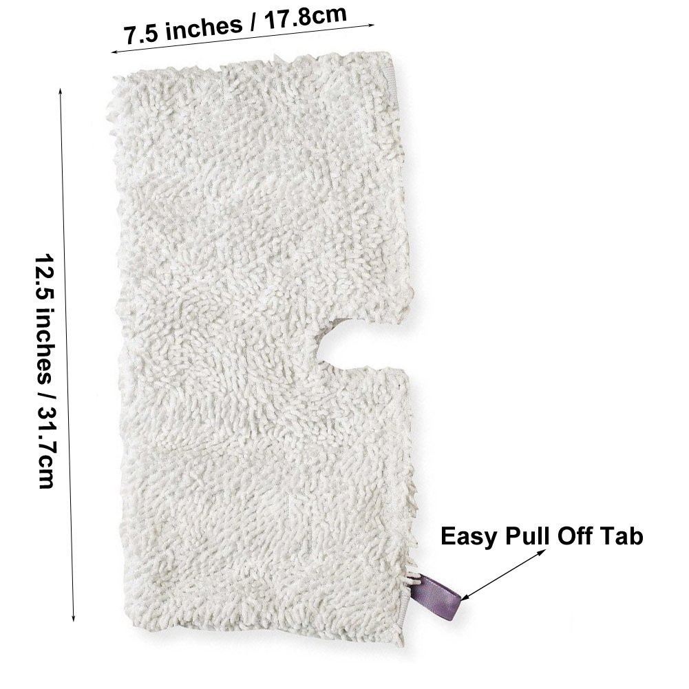 Fushing 6Pcs Household Microfiber Replacement Cleaning Pads for Shark