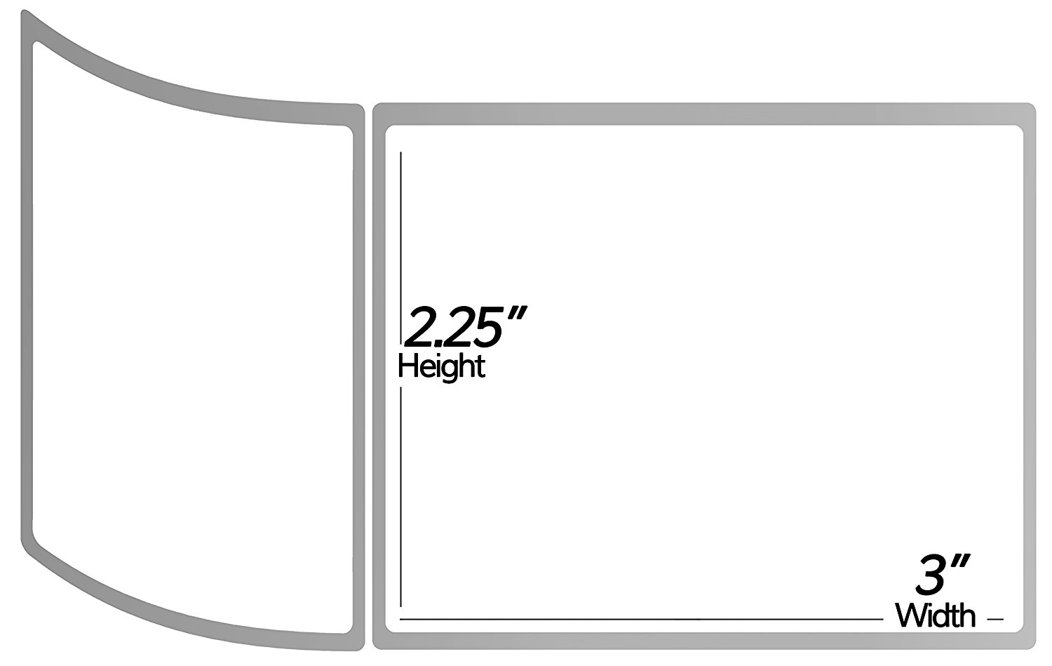 1 Inch Core 2.25 x 3 Zebra Compatible Direct Thermal Labels 4 Packs