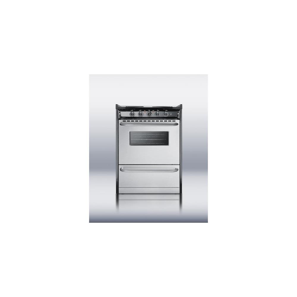 TEM610BRWY Professional 24" Electric Range With Stainless Steel