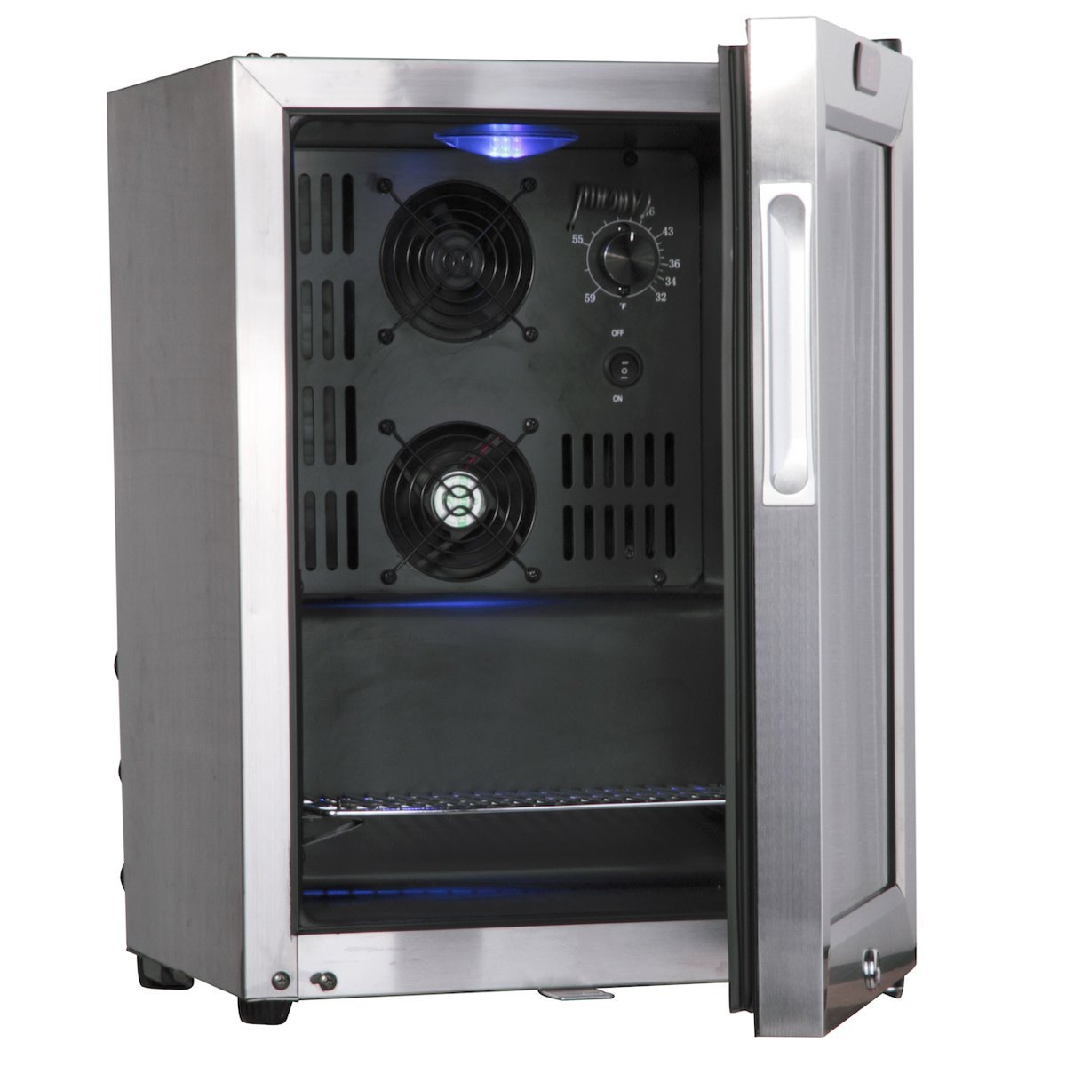 KingsBottle 21 Can Mini Bar Fridge with Glass Door, Black N12 free