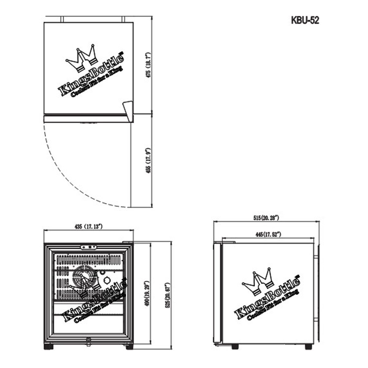 KingsBottle 21 Can Mini Bar Fridge with Glass Door, Black N17 free